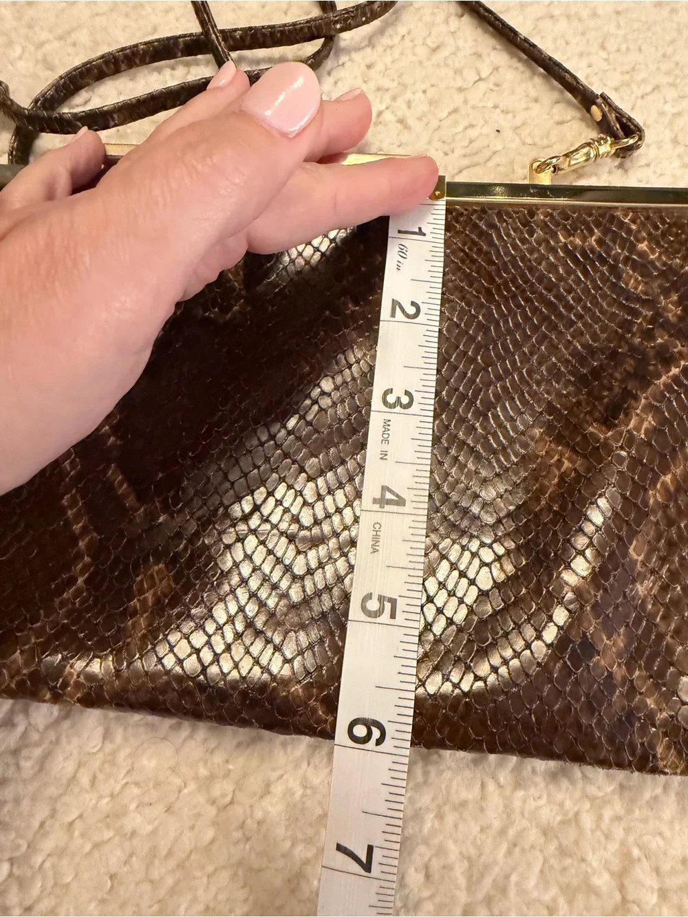 ✨ Vintage TANNER Made in Italy Genuine Snakeskin 2-in-1 Clutch ✨